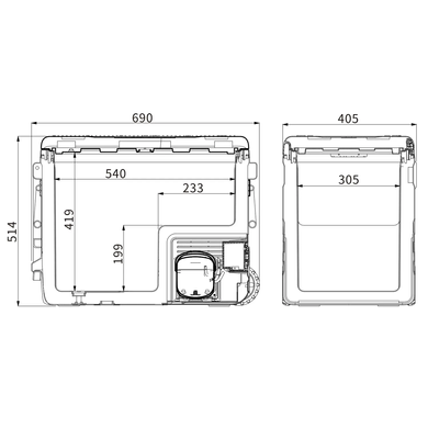 Alpicool U55E 55 л компрессорный автохолодильник