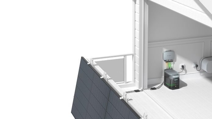 Комплект EcoFlow PowerStream - мікроінвертор 800W + акумуляторна батарея EcoFLow Power Kit 2 kWh