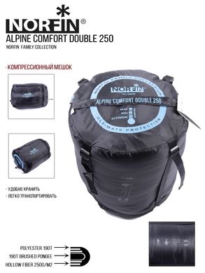 Мешок-одеяло спальный Norfin Alpine Comfort Double 250 (NFL-30240)