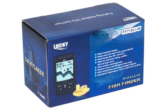 Беспроводной эхолот Lucky FF718Li-W с аккумулятором