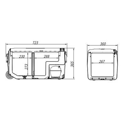 Alpicool T36 36 л компресорний автохолодильник двокамерний