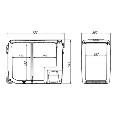 Alpicool T60 60 л компрессорный автохолодильник двухкамерный