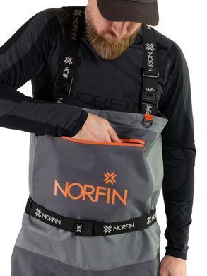 Напівкомбінезон забродний Norfin PILOT STOCKINGFOOT GRAY р.M-L