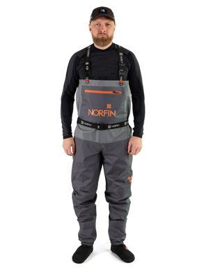 Напівкомбінезон забродний Norfin PILOT STOCKINGFOOT GRAY р.M-L
