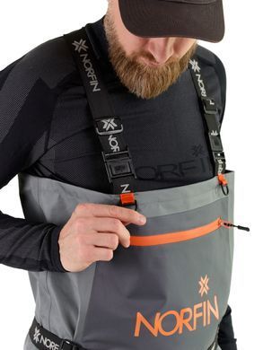 Напівкомбінезон забродний Norfin PILOT STOCKINGFOOT GRAY р.M-L