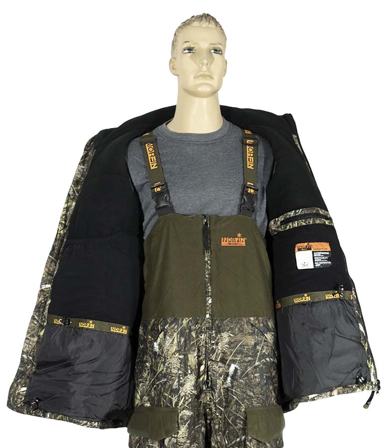 Куртка Norfin Boar Camo с мягким флисом и полиэстром
