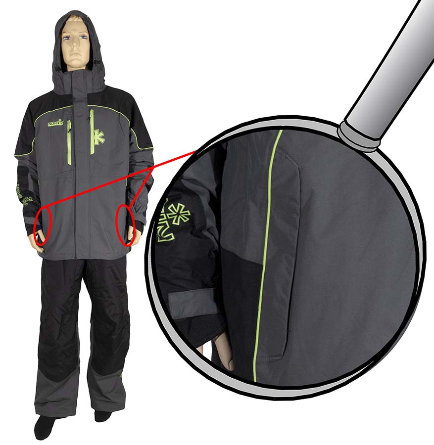 Куртка костюма Norfin Feeder Thermo с карманами с микрофлисом
