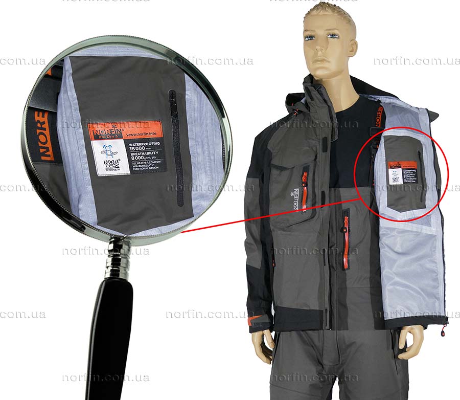 Внутренний карман куртки Norfin Pro Dry 3
