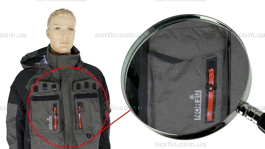 Два нагрудні відсіки костюма Norfin Pro Dry 3