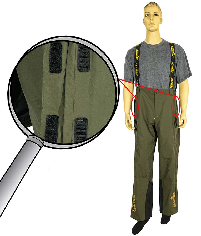 Брюки костюма Norfin Scandic 2 с карманом с защитным клапаном и двойной липучкой